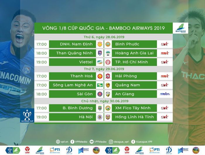 Lịch thi đấu Cúp QG