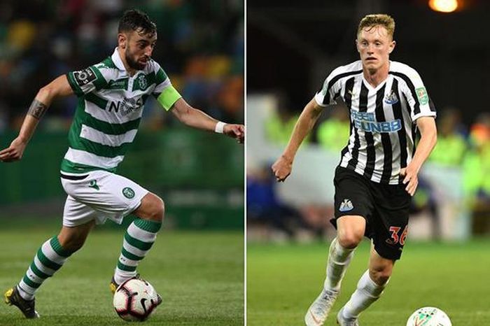 Bruno Fernandes và Sean Longstaff (phải)