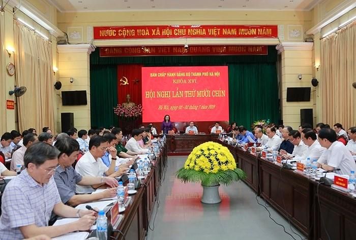 Hội nghị lần thứ 19 Ban chấp hành Đảng bộ TP Hà Nội