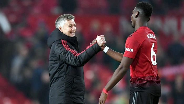 HLV Solskjaer và Pogba lúc còn mặn mà.