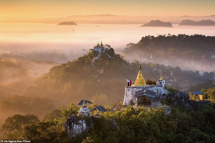 Bình minh tuyệt đẹp ở Myanmar. Bức ảnh này do Zay Yar Lin chụp tại chính quê hương của mình.