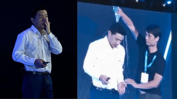Vụ việc CEO Baidu bị đổ nước lên đầu trên sân khấu thành đề tài nóng hổi mạng xã hội Trung Quốc