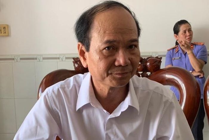 Bị can Nguyễn Văn Chiến, nguyên Trưởng Phòng Tài Nguyên - Môi trường TP Trà Vinh. Ảnh: Anh Minh. 