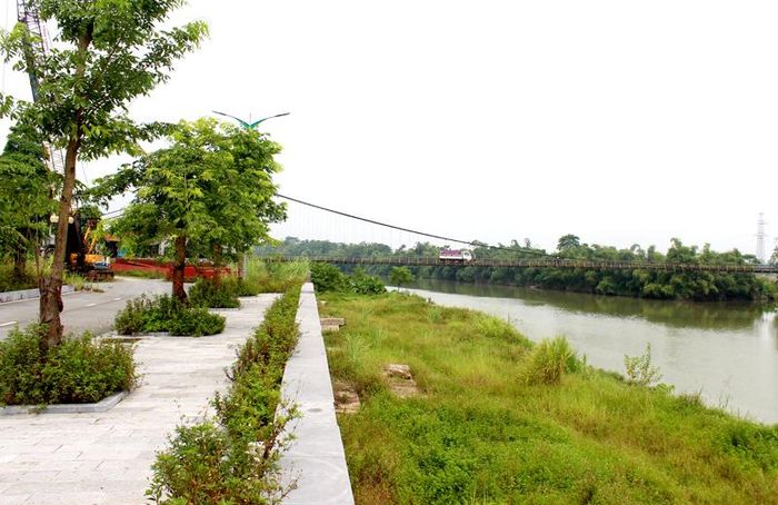 Một đoạn sông Cầu chảy qua địa bàn T.P Thái Nguyên.