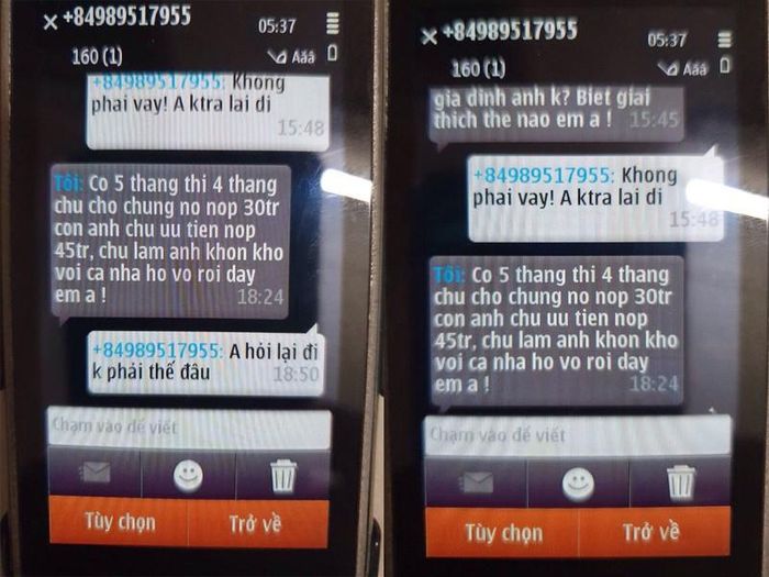 Tín nhắn bảo kê cát tặc do người tố cáo cung cấp