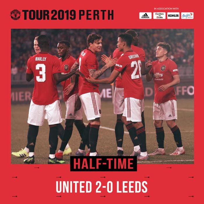Hiệp 1 khép lại với tỷ số 2-0 nghiêng về MU