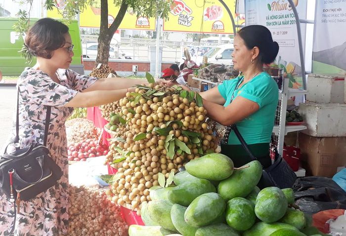 Người tiêu dùng Hà Nội chọn mua sản phẩm nhãn Sông Mã (Sơn La).