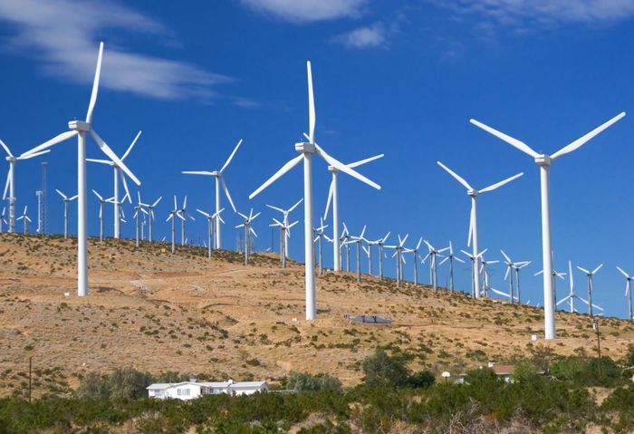 Một góc dự án điện gió hồ Turkana.