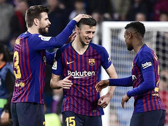 Lenglet (giữa) một trong những chàng ngự lâm quân Pháp của Barcelona