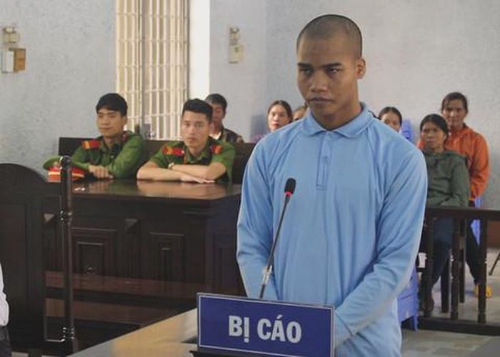 Bị cáo Y Thưa tại phiên tòa