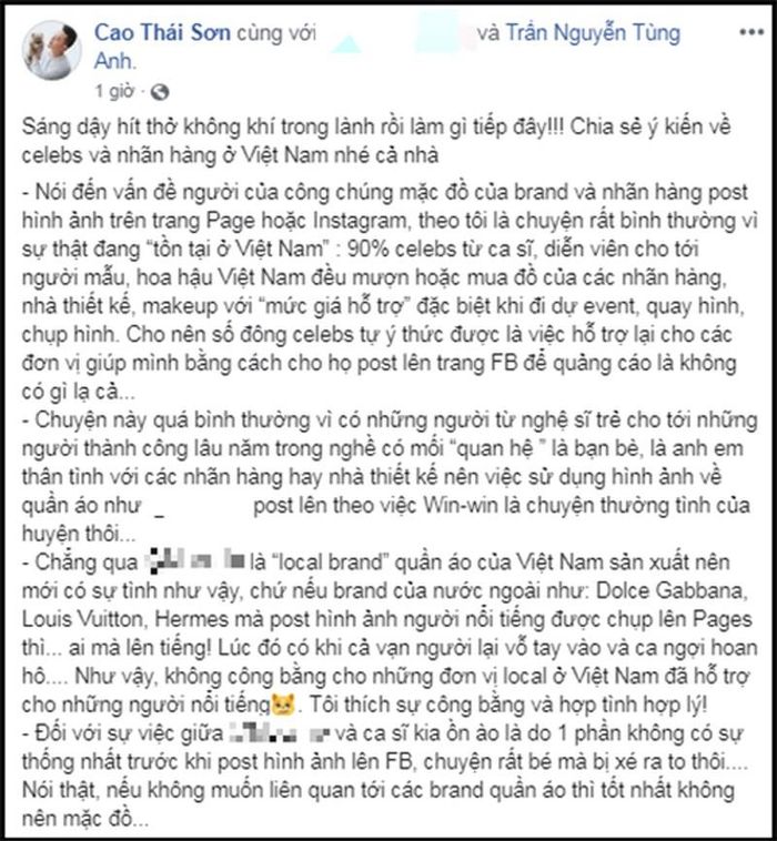  Chia sẻ của Cao Thái Sơn. 