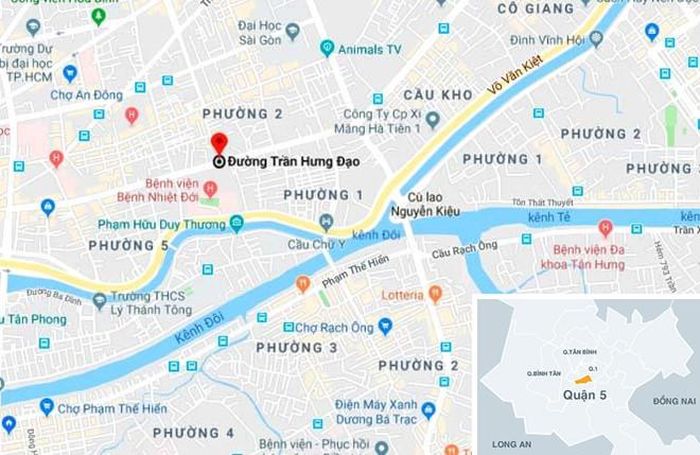 Vị trí gần nơi nhà hàng Dragon-K. Ảnh: Google Maps.