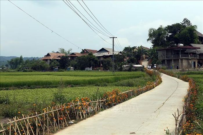 Ngày 22/5, UBND huyện Điện Biên (tỉnh Điện Biên) đã tổ chức Lễ công nhận xã Mường Phăng đạt chuẩn nông thôn mới. Ảnh: Phan Tuấn Anh/TTXVN
