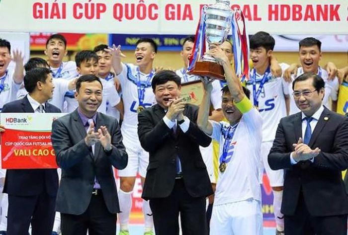 CLB Thái Sơn Nam là đương kim vô địch của Giải Futsal Cúp Quốc gia với 3 lần vô địch liên tiếp. Ảnh: VOV