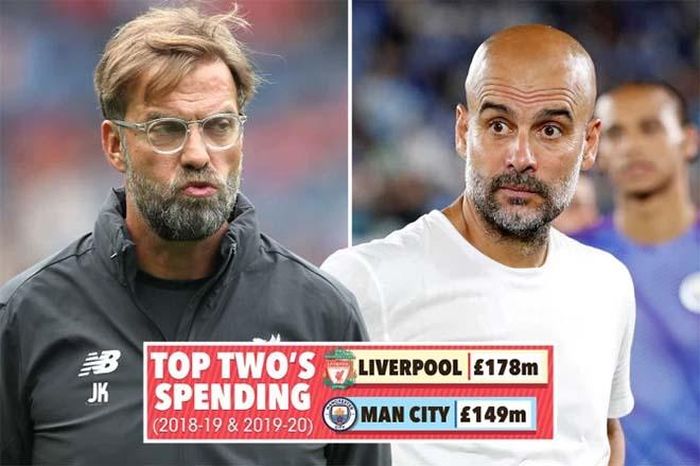 Hai mùa gần nhất, Liverpool tiêu nhiều hơn Man City trên thị trường chuyển nhượng