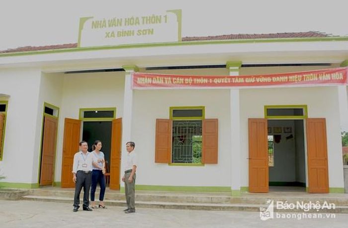 Nhà Văn hóa thôn 1, xã Bình Sơn, huyện Anh Sơn. Ảnh: Thu Giang