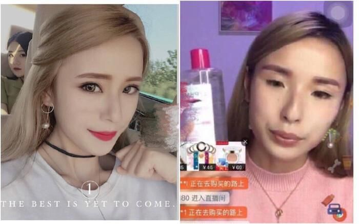 Trong một lần livestream, vì quá mải mê trò chuyện hăng say, cô nàng đã vô tình tắt nhầm filter làm đẹp tự động và cái kết là cư dân mạng được phen “ngã ngửa”. Heika thực tế trông nhợt nhạt và kém sắc hẳn. Đôi mắt cô nàng hơi híp và xếch, sống mũi thiếu tự nhiên, đôi môi cũng không duyên như trên hình. Sự cố không may này đã làm danh tiếng của nàng hot girl giảm sút ít nhiều.