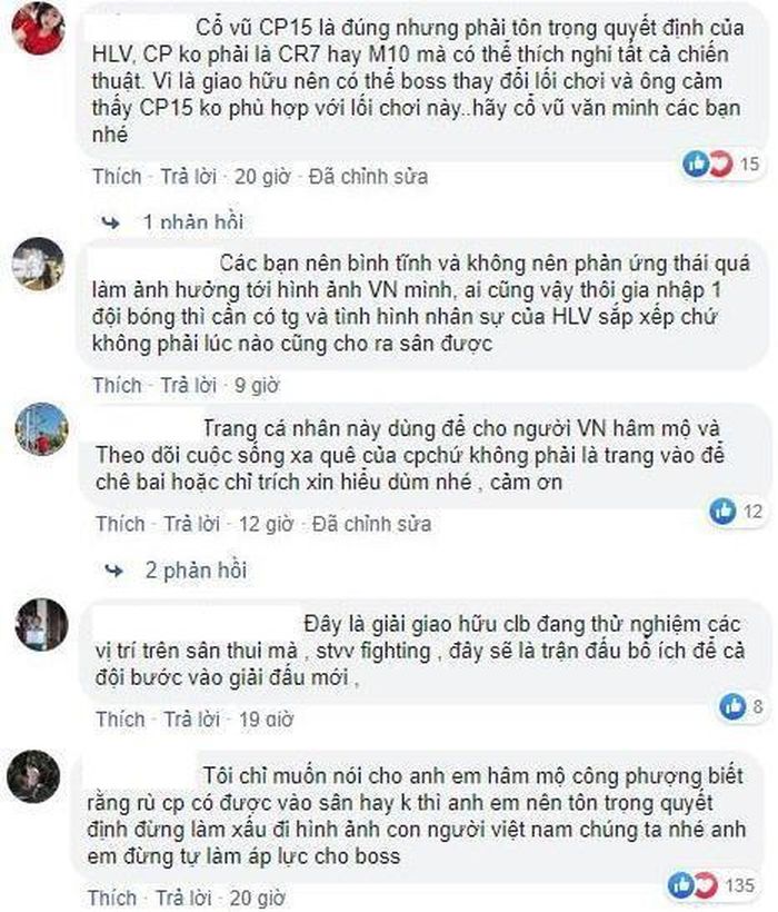 Bình luận bằng tiếng Việt chiếm đa số trên fanpage STVV. 
