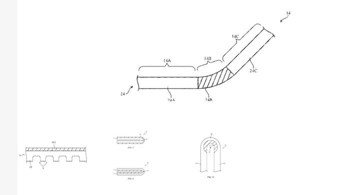 Một bằng sáng chế thiết bị gập của Apple. Nguồn: USPTO