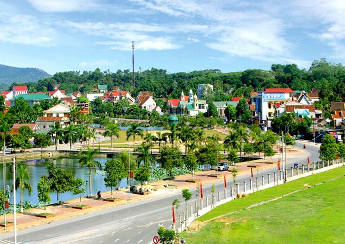 Một góc thị trấn Thanh Chương. Ảnh minh họa
