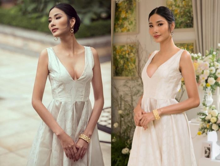 Dân mạng cho rằng vòng một căng đầy nhưng thiếu độ đàn hồi của Hoàng Thùy là do mới "nâng cấp".