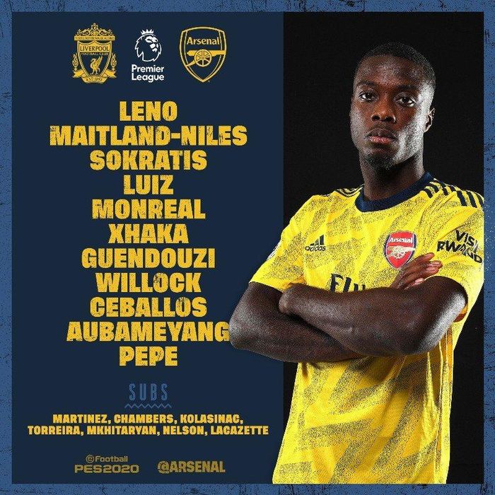 Đội hình ra sân của Arsenal