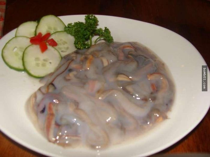 Hà đục gỗ ăn sống được coi là món ngon nhất.