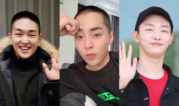 Ba anh chàng Onew, Xiumin, Jisung trước ngày nhập ngũ.