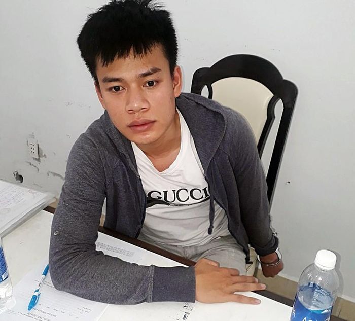 Nghi can Hải tại cơ quan công an. Ảnh: CA