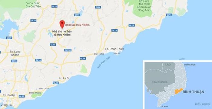 Xã Huy Khiêm, nơi xảy ra vụ việc. Ảnh: Google Maps.