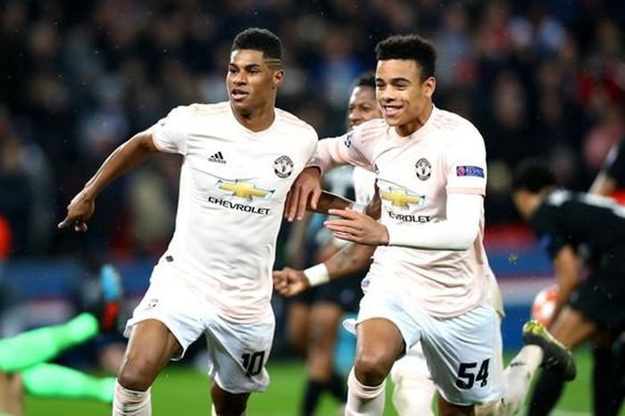 Marcus Rashford (trái) cùng tài năng Mason Greenwood được HLV Solskjaer tin tưởng. Ảnh: Getty Images