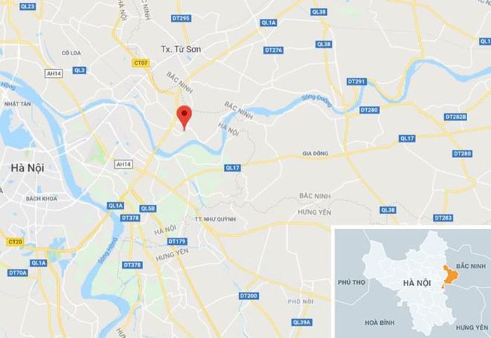 Xã Phù Đổng, huyện Gia Lâm (Hà Nội), nơi xảy ra vụ việc. Ảnh: Google Maps.