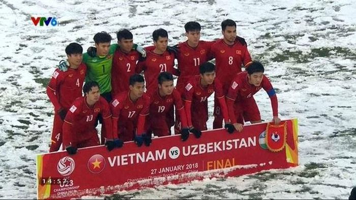 U23 Việt Nam đã làm nên kỳ tích khi đạt vị trí Á quân tại Giải Vô Địch U23 Châu Á 2108 tổ chức tại Thường Châu (Trung Quốc), (Ảnh vtv.vn)