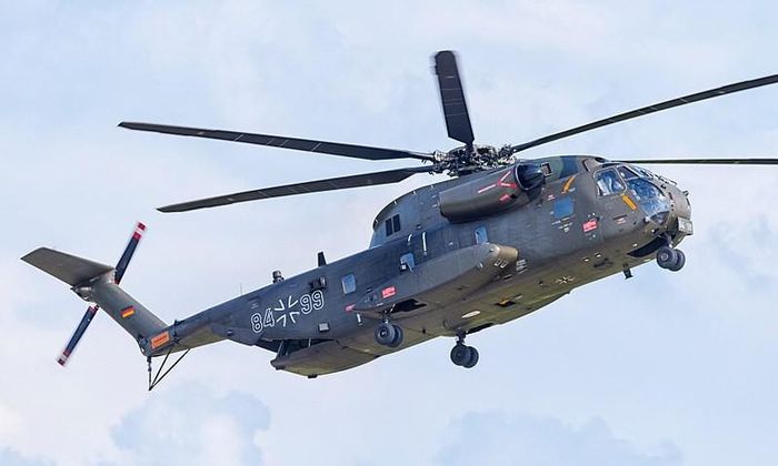 Không quân trực thăng Đức hiện có hơn 100 chiếc, đóng vai trò "xương sống" là 80 trực thăng vận tải hạng nặng CH-53G của Mỹ sản xuất. Ảnh: Wikipedia