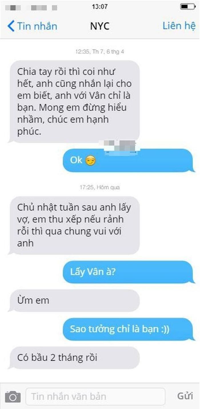 Câu chuyện được chia sẻ trên mạng xã hội.