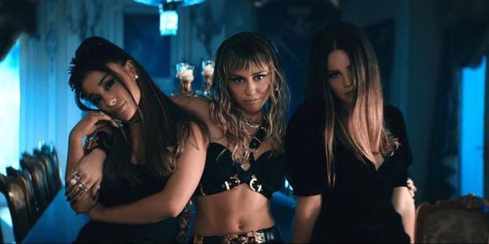 Miley Cyrus, Ariana Grande và Lana Del Rey trong MV Don't Call Me Angel.