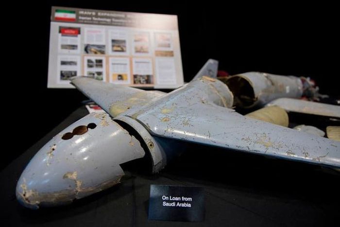 Mẫu máy bay không người lái được cho đã sử dụng trong cuộc tấn công vào Saudi Arabia. Ảnh: AFP.