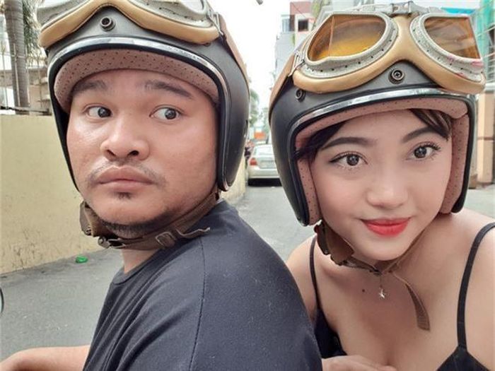 Vinh Râu và vợ.