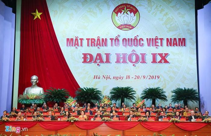 Đại hội đại biểu toàn quốc Mặt trận Tổ quốc Việt Nam lần thứ IX, nhiệm kỳ 2019 - 2024. Ảnh: Minh Quân.