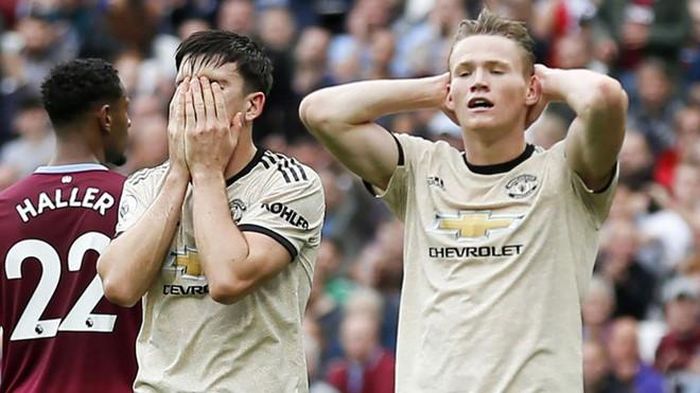  Harry Maguire và McTominay tiếc nuối khi bỏ lỡ cơ hội. Ảnh: Sky Sports. 