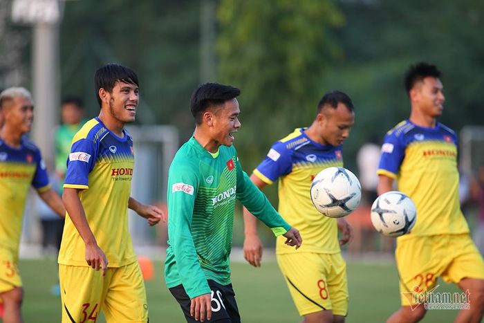 Không khí buổi tập rất vui vẻ