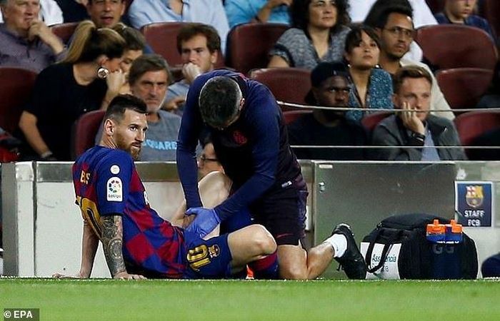 Niềm vui của Barca không trọn vẹn khi Messi tái phát chấn thương