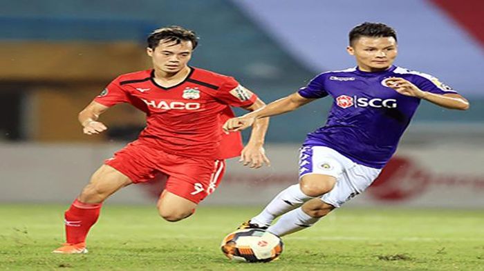 Hà Nội của Quang Hải đang ở một đỉnh cao khác hẳn HAGL của Văn Toàn. Ảnh: VPF