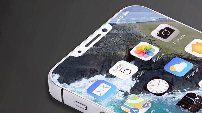 Phần notch trên đỉnh máy chứa hệ thống nhận diện khuôn mặt Face ID. Hai phím tăng, giảm âm lượng vẫn được làm hình tròn tương tự iPhone SE, bên cạnh là cần gạt chuyển đổi chế độ.