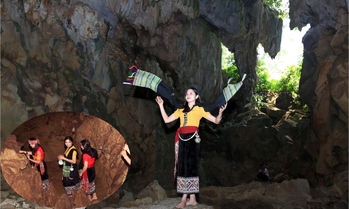 "Tôi đã được vào hang chơi rất nhiều lần nhưng chưa bao giờ tôi đi hết được. Càng đi vào sâu trong hang cảnh quan càng đẹp" - anh Vi Văn Nghệ, một người dân địa phương cho biết. Ảnh: Hồ Phương