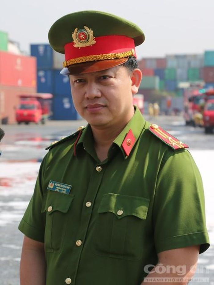 Thượng tá Huỳnh Quang Tâm - Trưởng phòng Cảnh sát PCCC - CHCN Công an TPHCM (PC07)