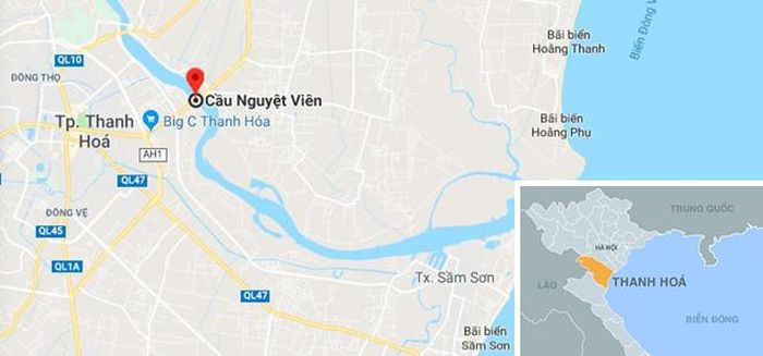 Cầu Nguyệt Viên, nơi xảy ra tai nạn. Ảnh: Google Maps.