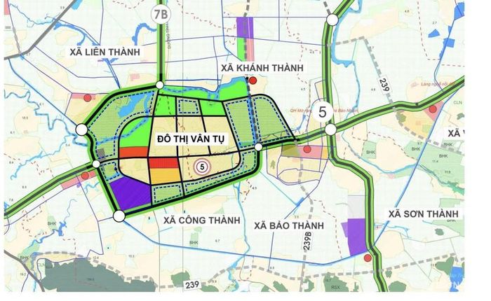Quy hoạch đô thị Vân Tụ (Yên Thành). Ảnh: Trân Châu