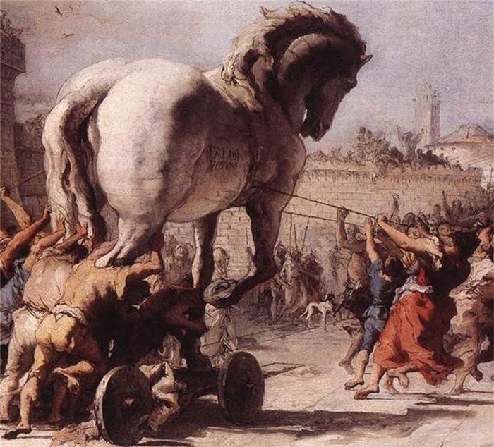 Tranh Đám rước con ngựa thành Troy của danh họa Giovanni Domenico Tiepolo.
