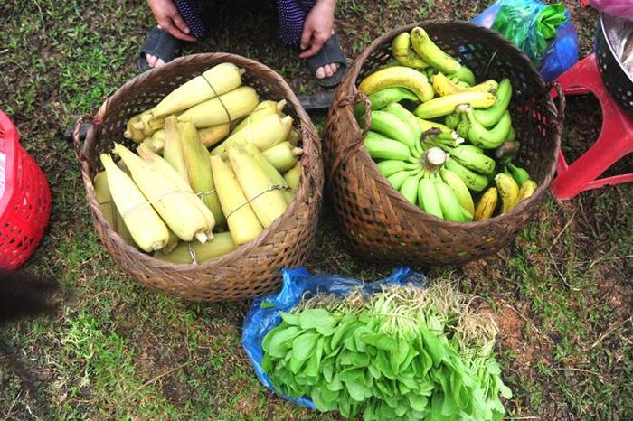 Sản phẩm nông nghiệp của người dân thôn Trung Mường.